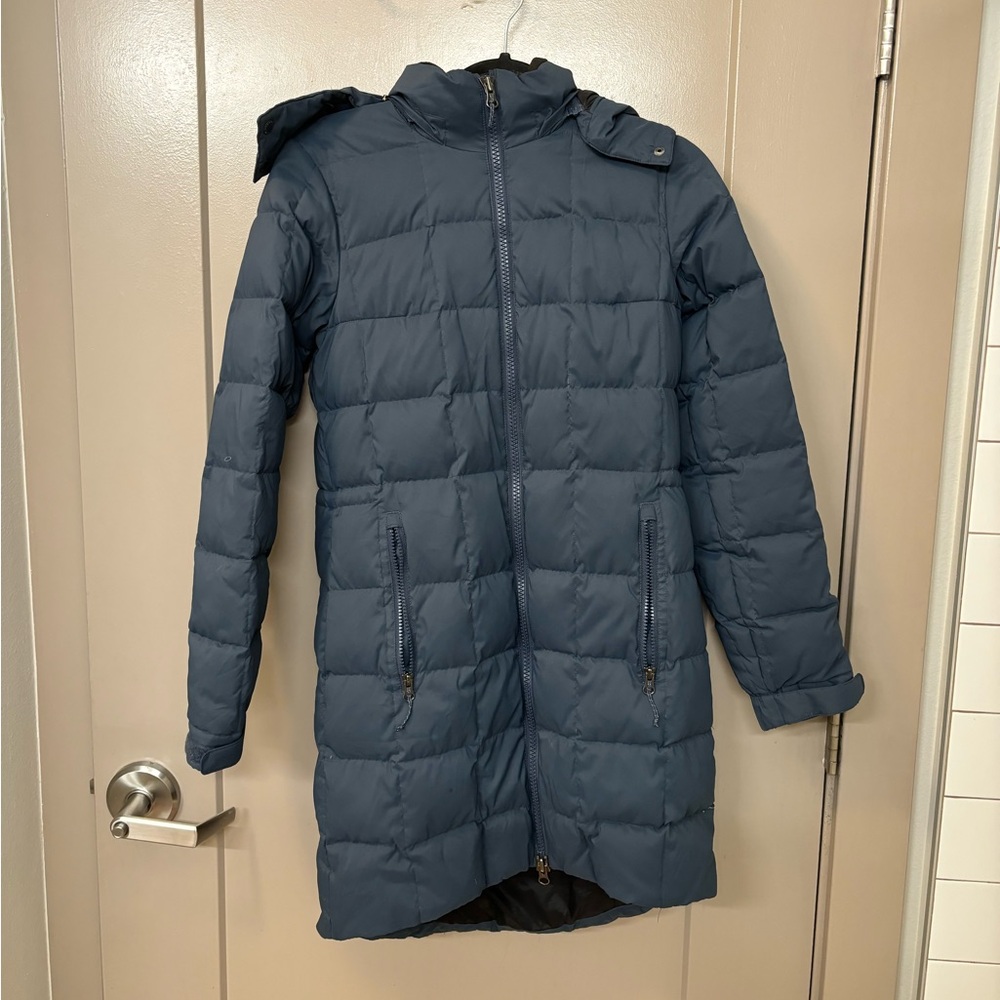 Eddie Bauer long down puffer jacket.
